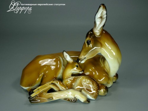 Купить фарфоровые статуэтки Rosenthal, Олениха с олененком, Германия